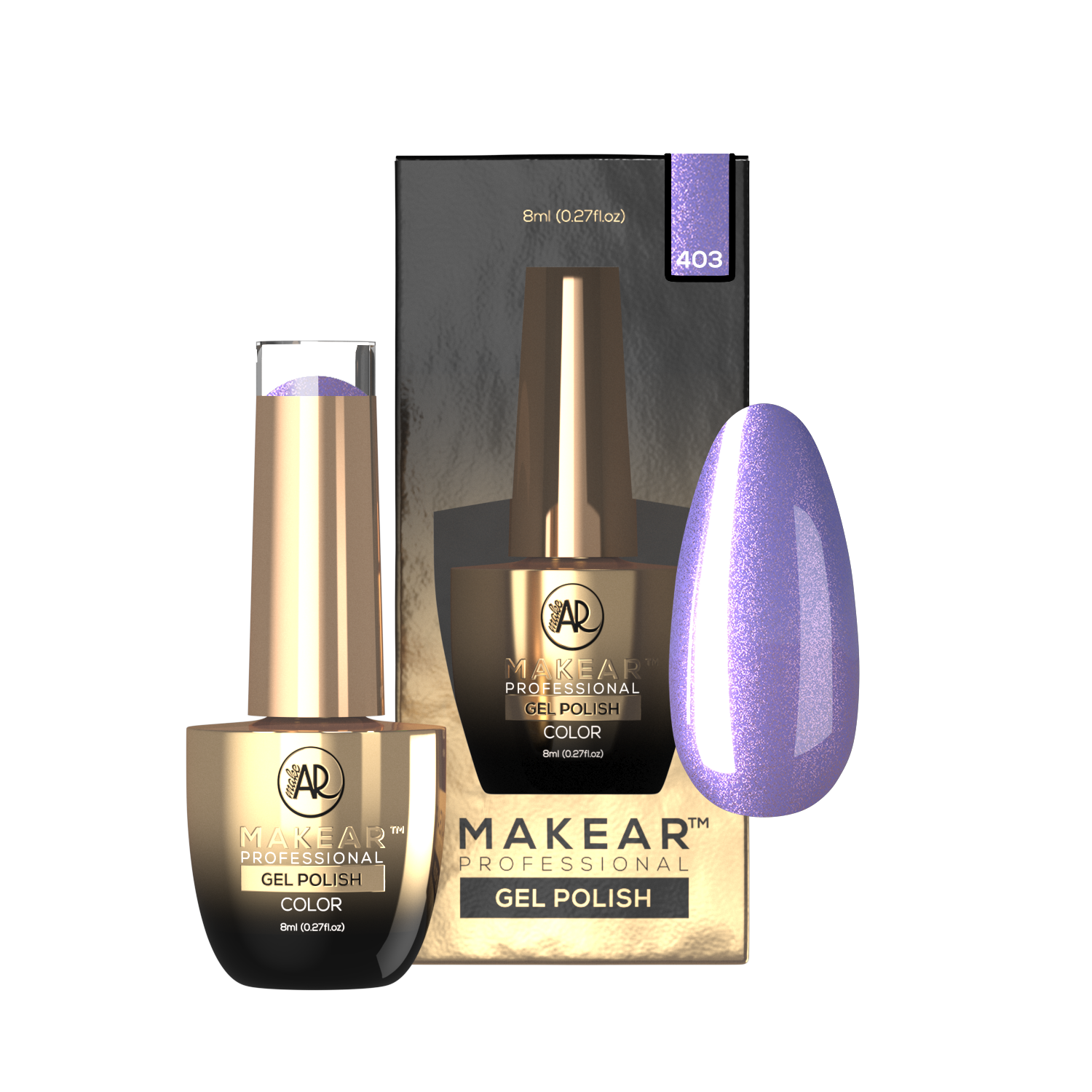 403 Hybride nagellak Makear 8 ml - Afbeelding 5