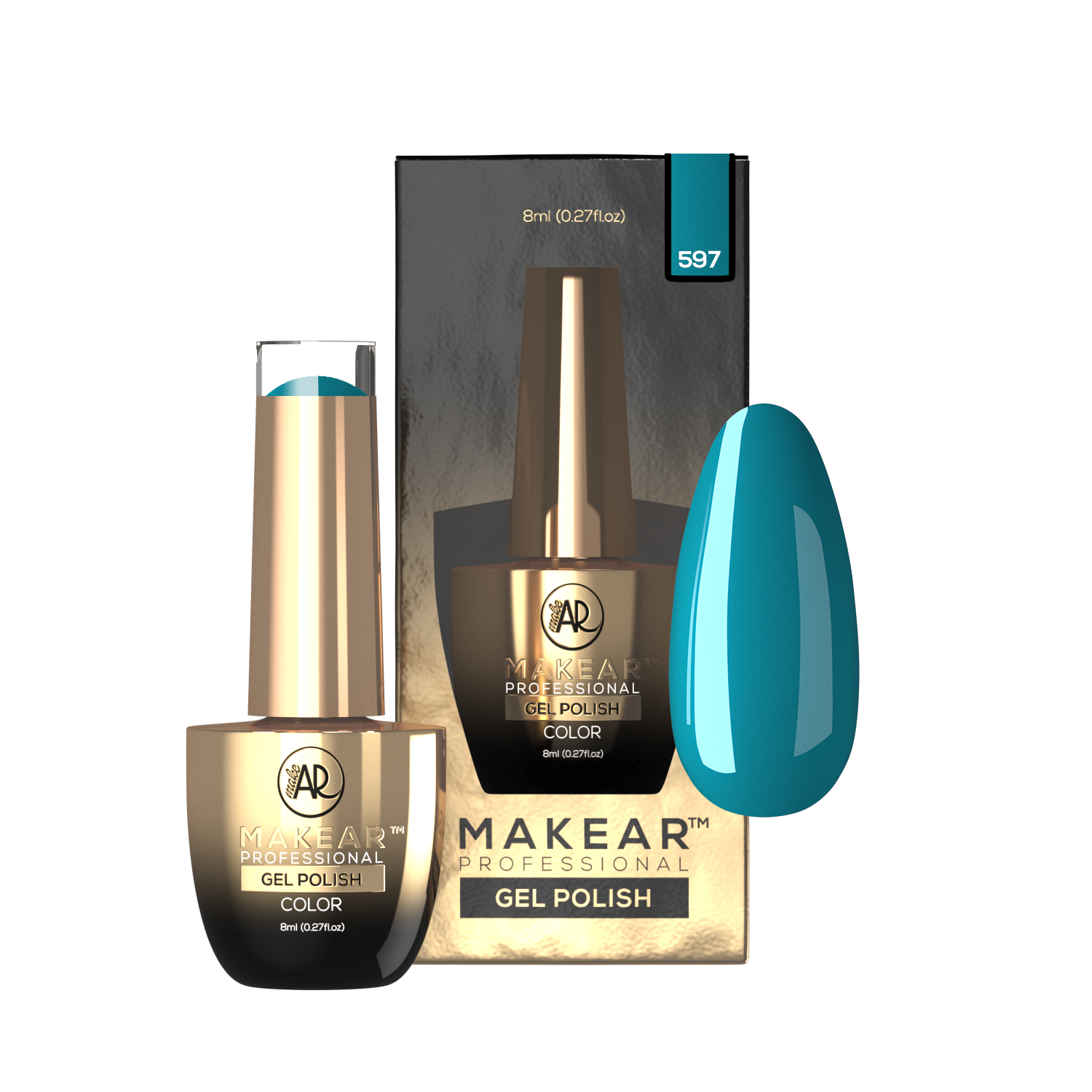 597 Makear hybride nagellak 8 ml - Afbeelding 2