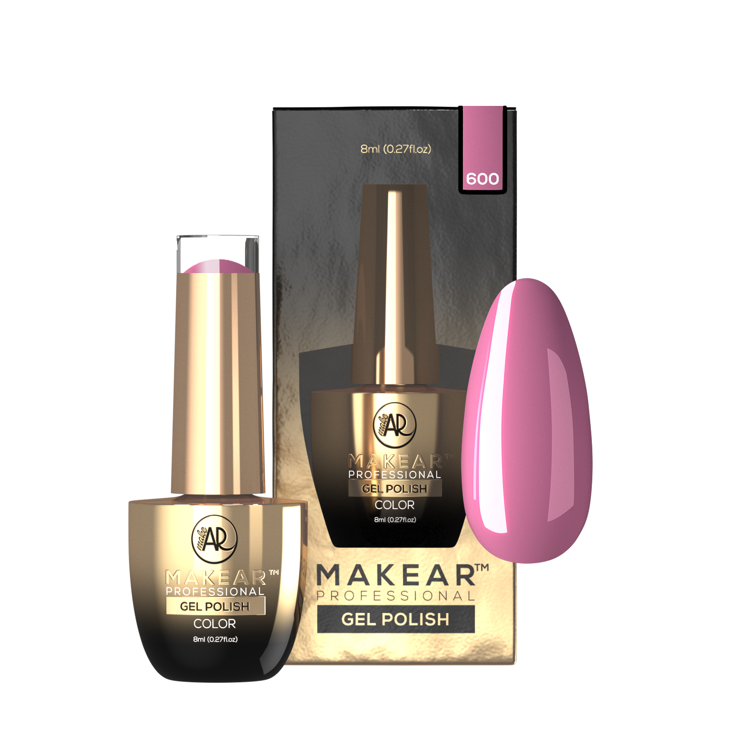 600 Makear hybride nagellak 8 ml - Afbeelding 2