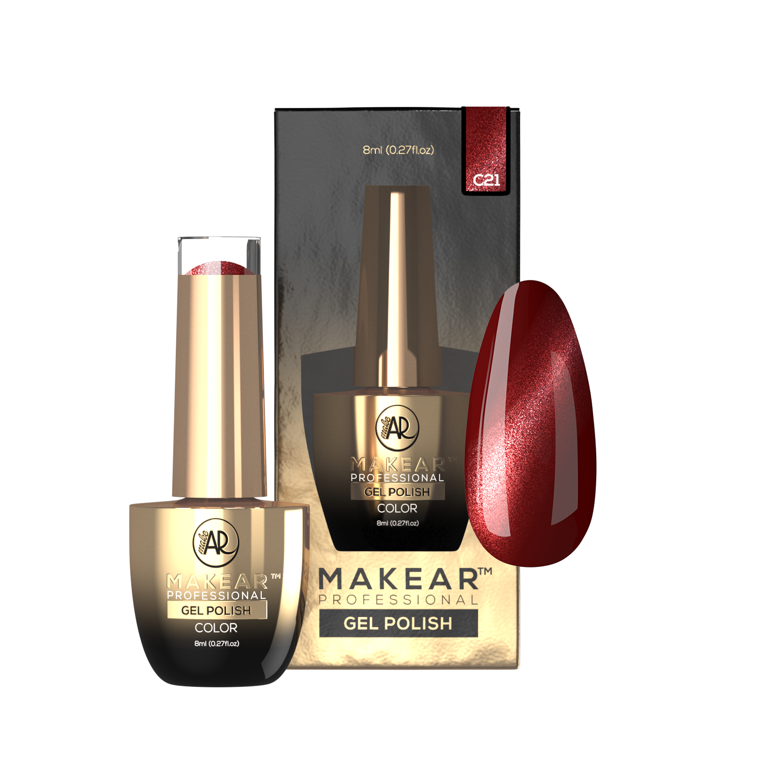 C21 Hybride nagellak Makear 8 ml - Afbeelding 2