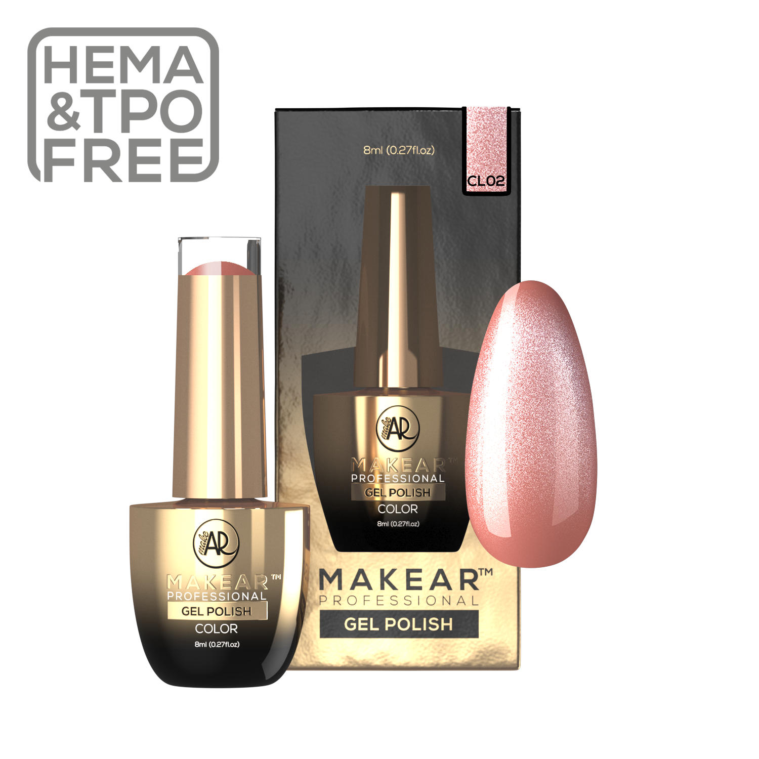 CL02 Lakier Hybrydowy Makear 8 ml