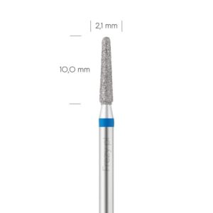 Frez do skórek stożek zaokrąglony 2.1 mm niebieski