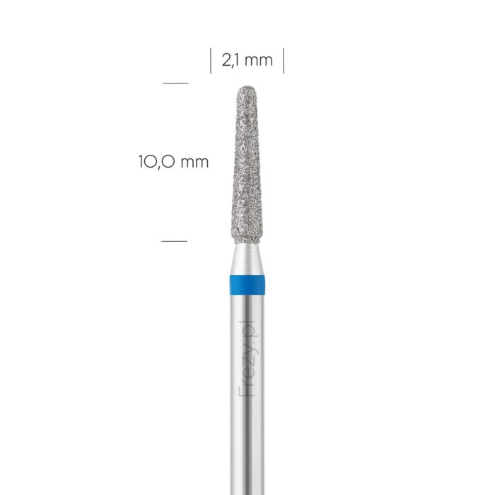 Nagelfrees kegel afgerond 2.1 mm blauw